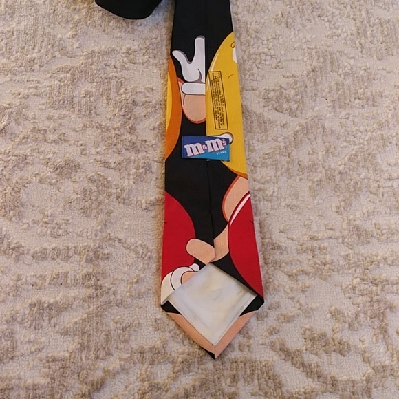 M & M's Brand Candy Tie Black Red Yellow White - Picture 10 of 11